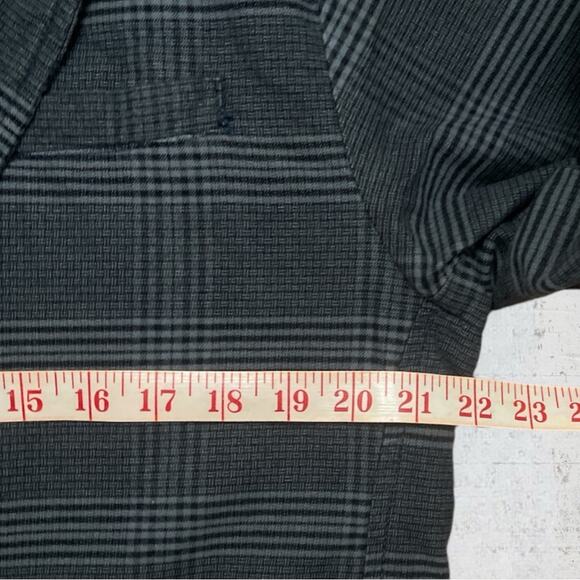 Loom Urban Outfitters Check Double Breasted Blazer Size Small Academia Grunge - Picture 8 of 11